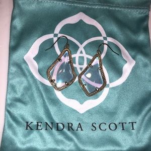 Kendra Scott clear diamond shaped earrings